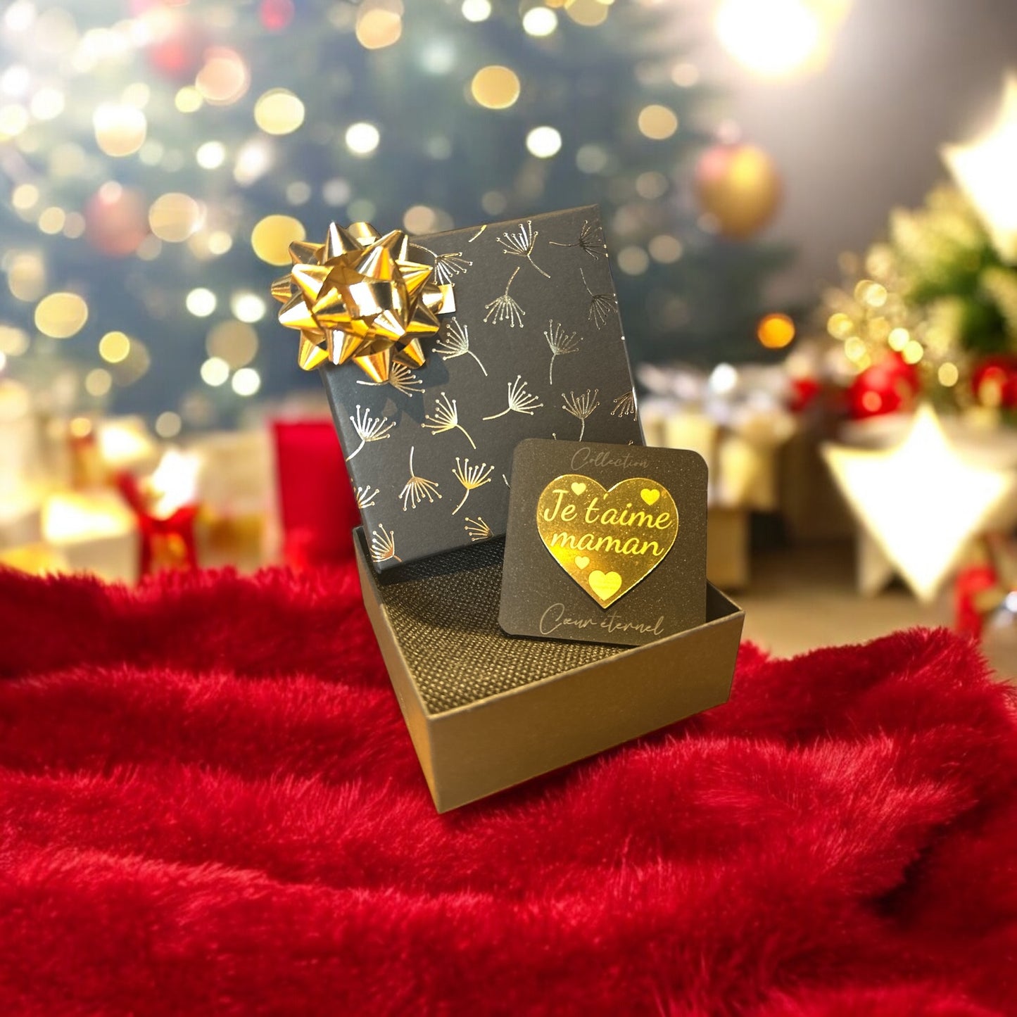 Coeur en laiton "Je t'aime maman"