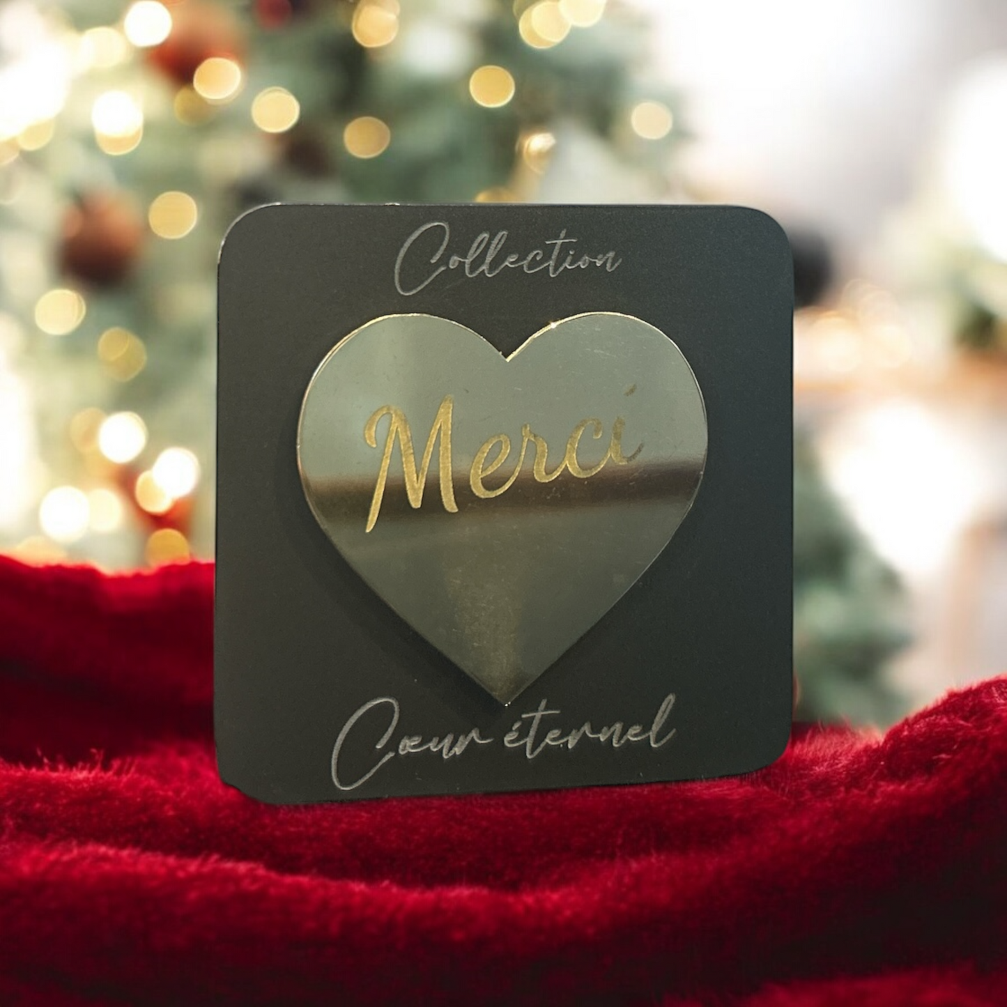 Cœur en laiton "Merci"