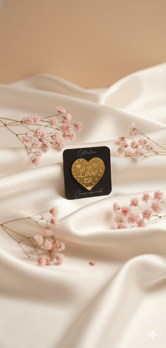 Cœur en laiton "Love"